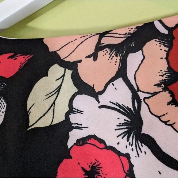 Express Dress floral spring sheath dress long sleeve multicolor bright 4 - Picture 8 of 8